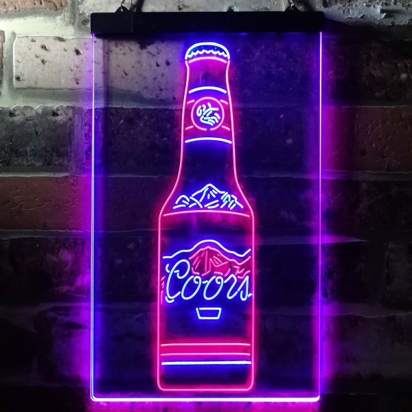 Coors Bottle Dual LED Neon Light Sign